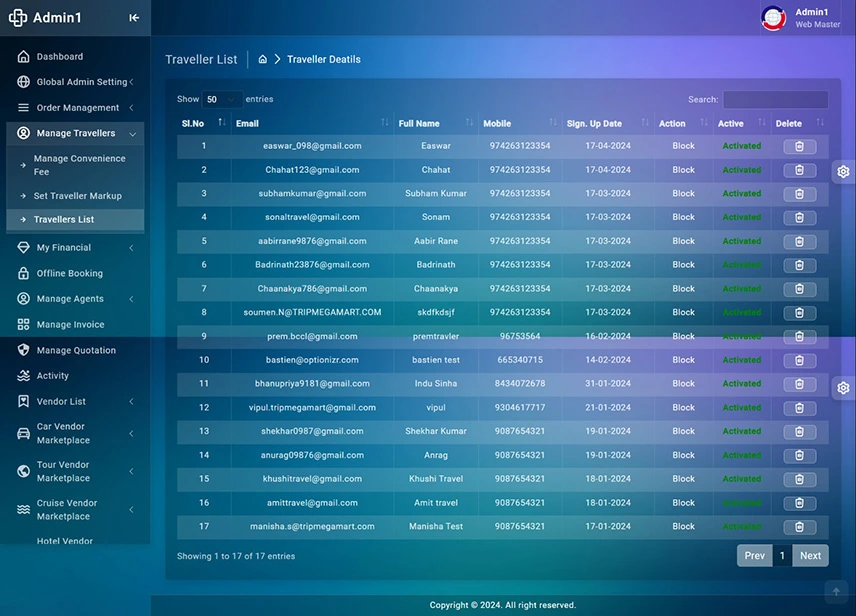 Streamlined Traveler Management